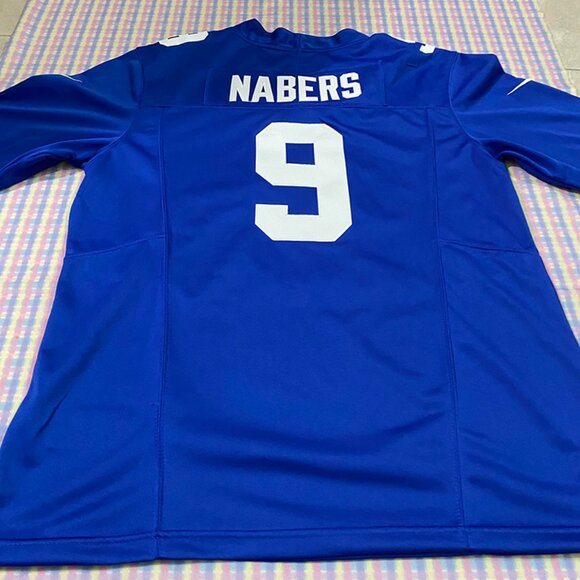 New York Giants Blue Jersey Nabers No. 9 - Picture 4 of 6
